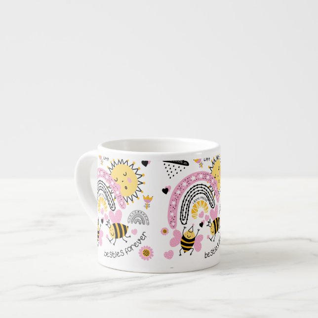 Taza De Espresso Los mejores amigos de las abejas reina por siempre (Izquierda)