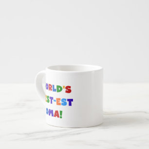 Taza De Espresso Los mejores regalos de color brillante Oma del mun