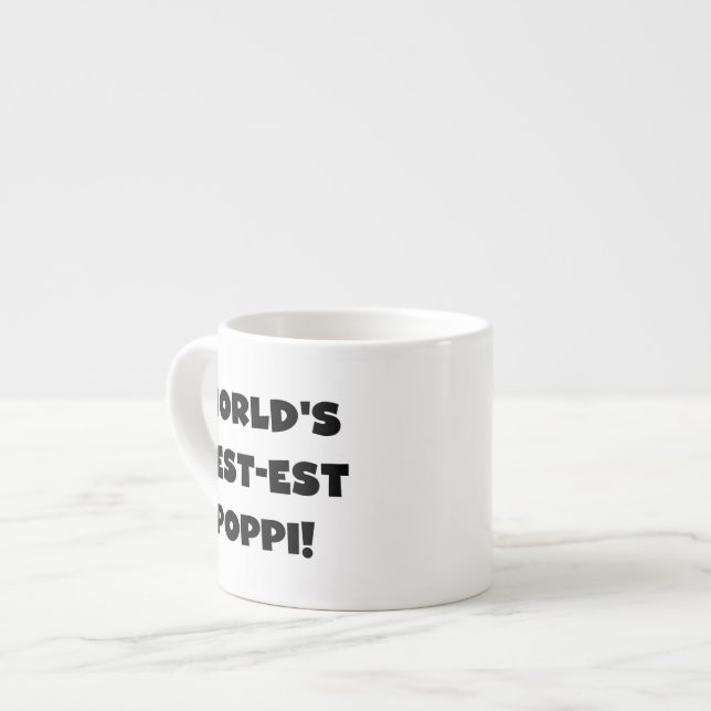 Taza De Espresso Los mejores regalos de texto en negro de Poppi del (Izquierda)