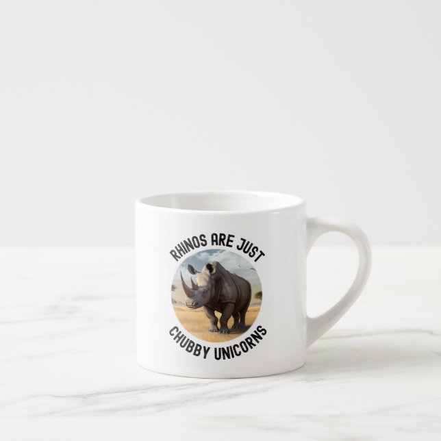 Taza De Espresso Los rinocerontes son simplemente retoños, unicorni (Derecha)