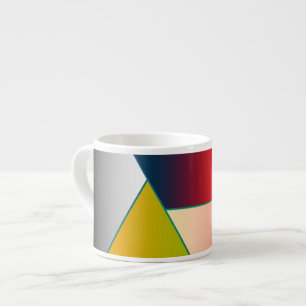 Taza De Espresso Los triángulos de las rayas del MOSAICO colorearo