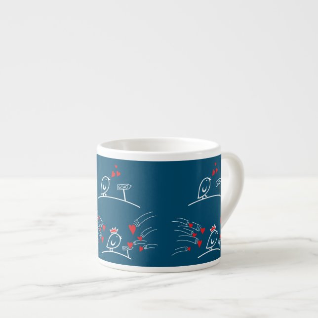 Taza De Espresso LOVE ECHO - Aves cómicas Tweetlercools 2 (Derecha)