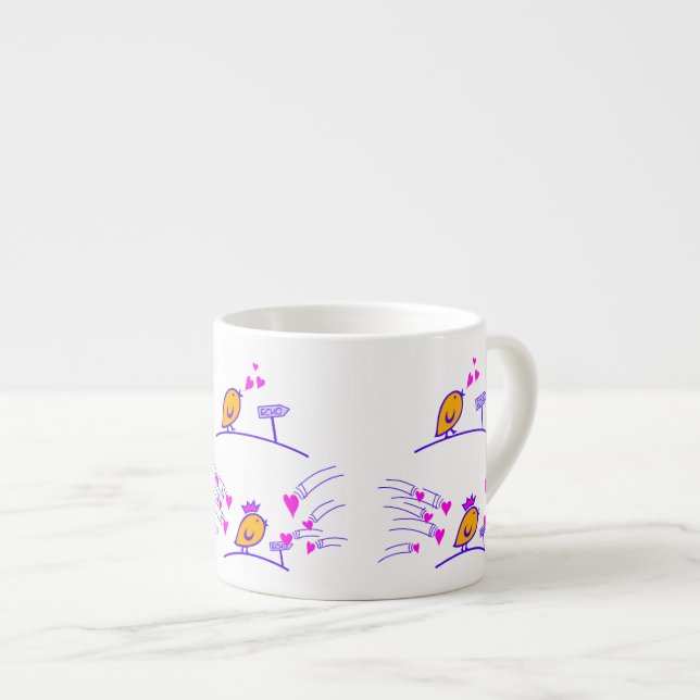 Taza De Espresso LOVE ECHO - Aves cómicas Tweetlercools 3 (Derecha)