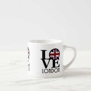 Taza De Espresso LOVE London (bandera del Reino Unido)