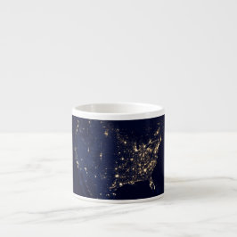 Taza De Espresso Luces de Nasa desde el Espacio EE. UU.