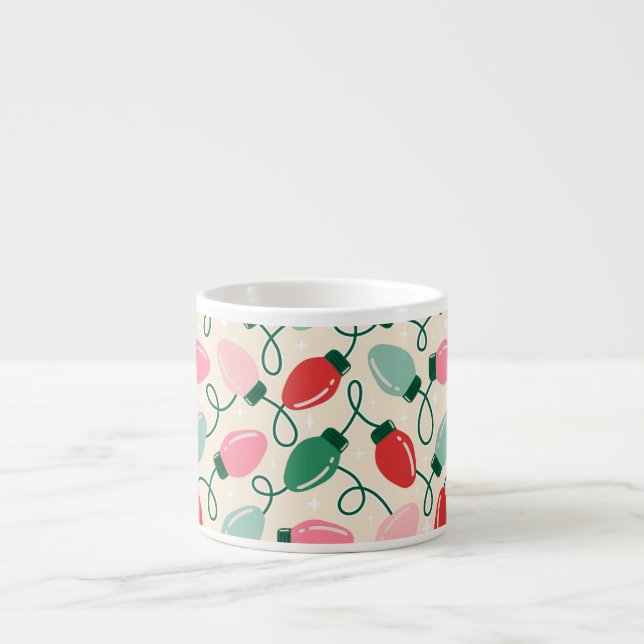 Taza De Espresso Luces Retro Glow (Frente)