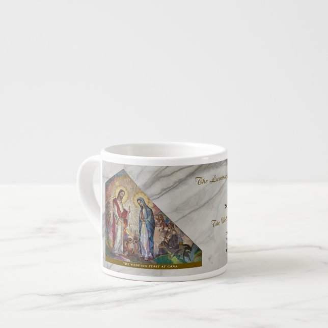 Taza De Espresso Luminous Rosary Mysteries Item #2: Wedding at Cana (Izquierda)