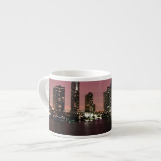 Taza De Espresso Luz de la puesta del sol sobre Miami después de