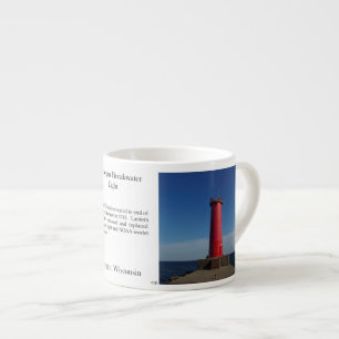 Taza De Espresso Luz de rompeolas de Sheboygan