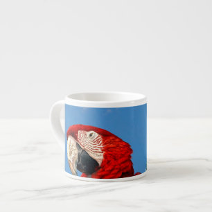 Taza De Espresso Macao azul y amarillo, machaca escarlata