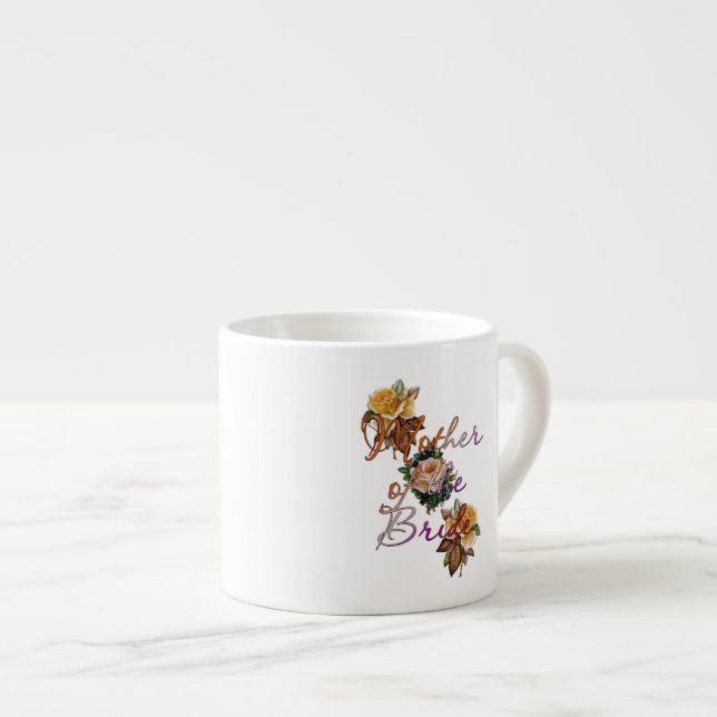 Taza De Espresso Madre De La Novia Floral (Derecha)