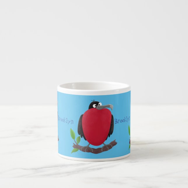 Taza De Espresso Magnífico personalizado de pájaro fragata (Frente)