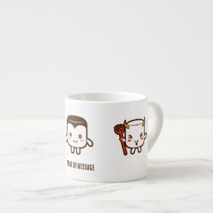 Taza De Espresso Malvaviscos de Monstruos Lindos Halloween