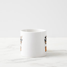 Taza De Espresso Mamá de Halloween personalizado con mi Boos