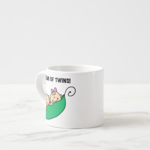 Taza De Espresso Mamá gemela - Peas en regalos de podo
