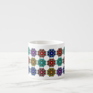 Taza De Espresso Mandala en varios colores