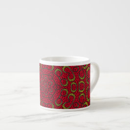 Taza De Espresso Mandala Geométrica Rosette Retro Hippie Mug