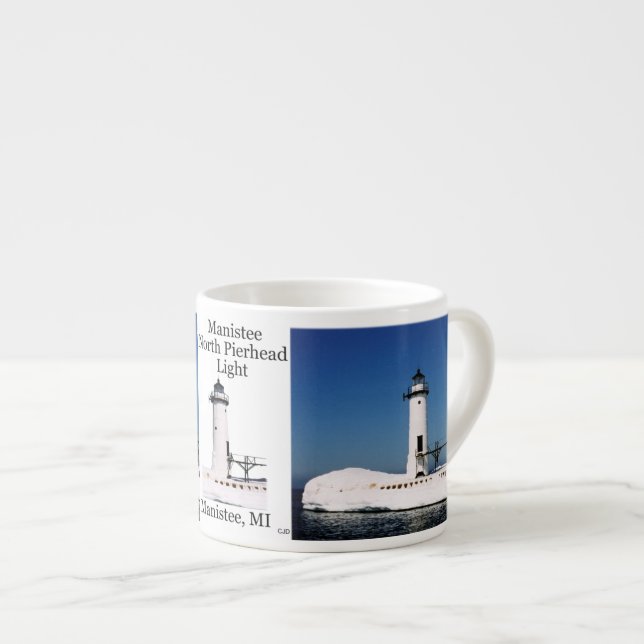 Taza De Espresso Manistee North Pierhead Light espresso mug (Derecha)