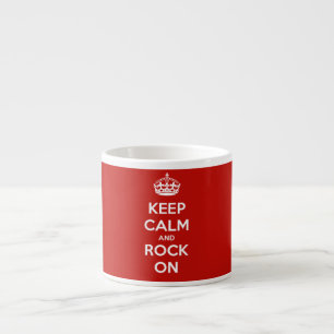 Taza De Espresso Mantén la Calma y Sigue con el Rock