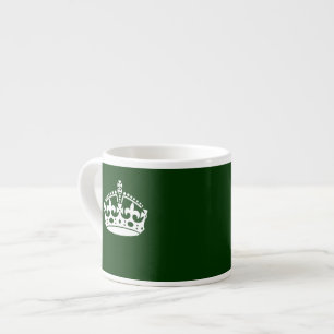 Taza De Espresso Mantener la calma de la corona en la decoración ve