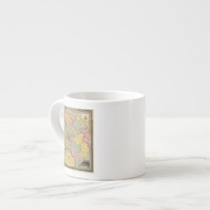 Taza De Espresso Mapa alrededor de la ciudad de Philadelphia