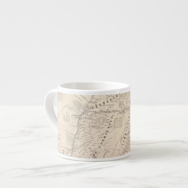 Taza De Espresso Mapa, Corrientes Prov, misión de Terr (Izquierda)