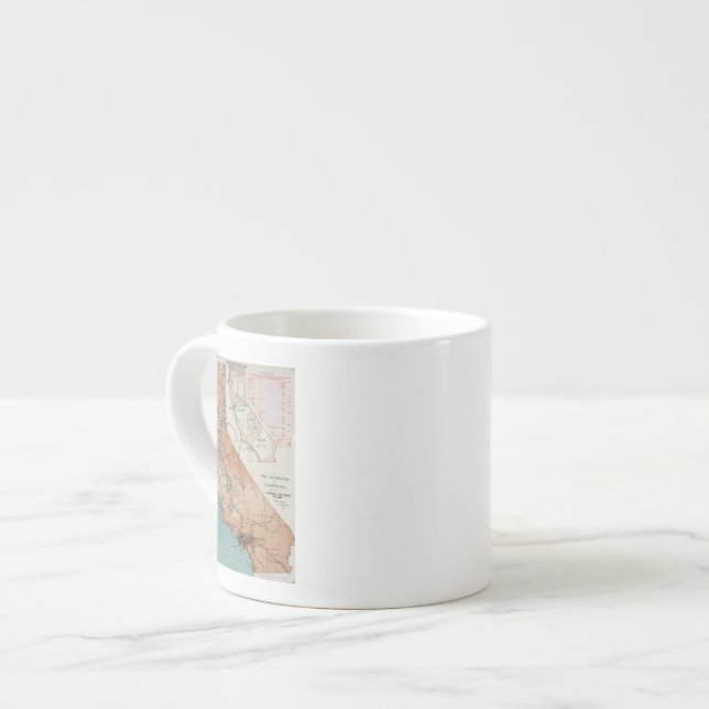 Taza De Espresso Mapa de California 2 (Izquierda)
