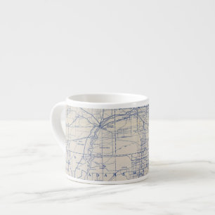 Taza De Espresso Mapa de camino de la bicicleta de Wisconsin 2