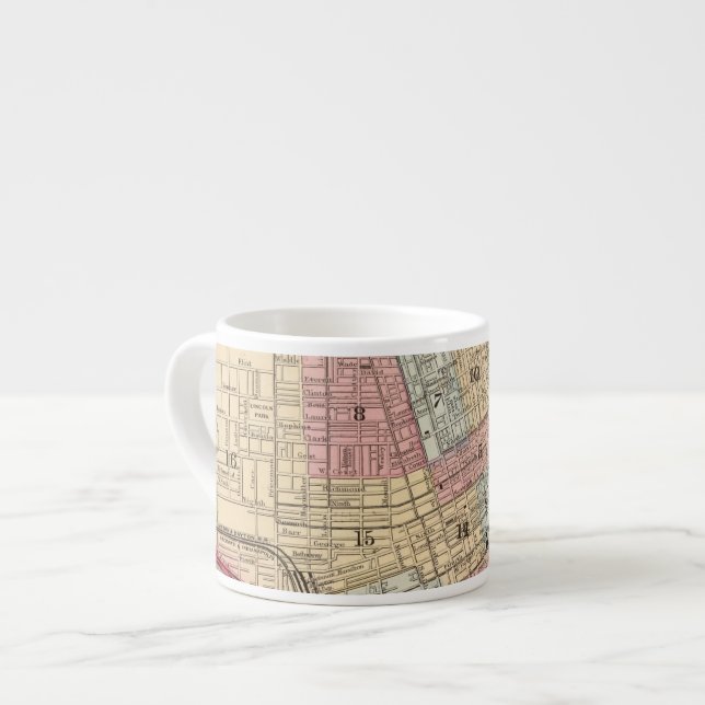 Taza De Espresso Mapa de Cincinnati de Mitchell (Izquierda)