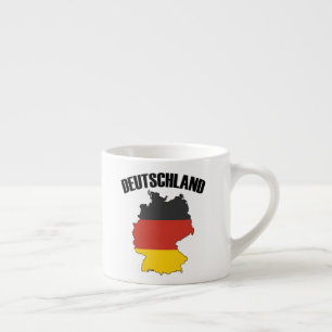 Taza De Espresso Mapa de Deutschland - Bandera alemana - Viajes de 