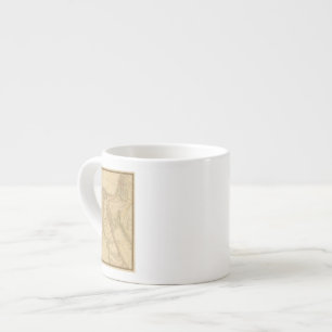 Taza De Espresso Mapa de Egipto, de Palestina y de Arabia