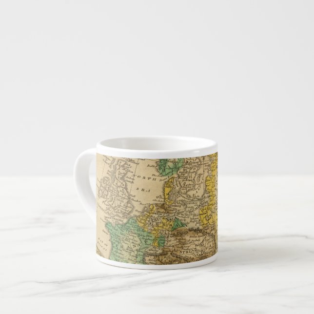 Taza De Espresso Mapa de Europa por Worcester (Izquierda)