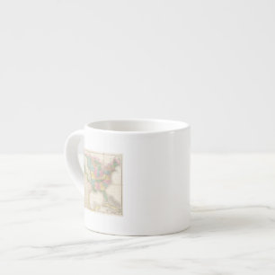 Taza De Espresso Mapa de los Estados Unidos de Norteamérica