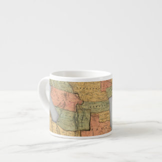 Taza De Espresso Mapa de los Estados Unidos y del Canadá