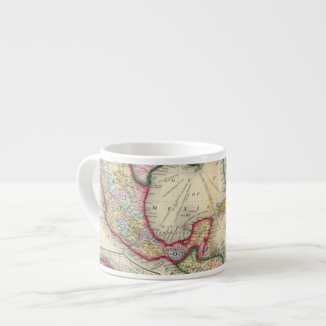 Taza De Espresso Mapa de México, America Central (Izquierda)