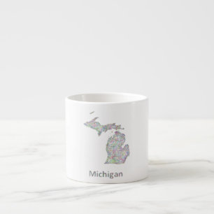 Taza De Espresso Mapa de Michigan