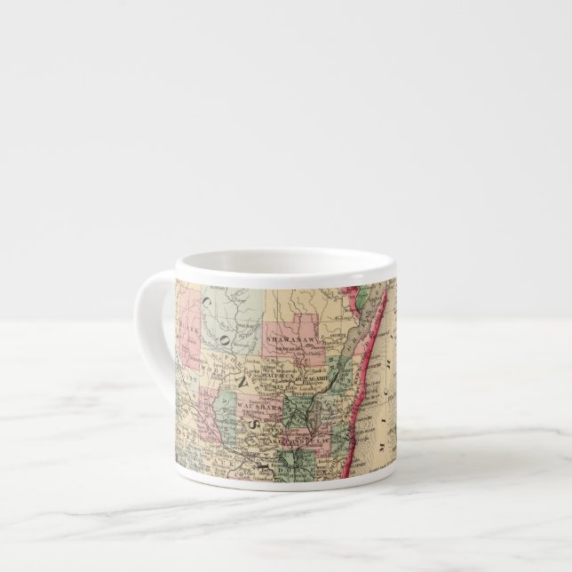 Taza De Espresso Mapa de Michigan, Wisconsin de Mitchell (Izquierda)