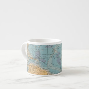 Taza De Espresso Mapa de Océano Atlántico