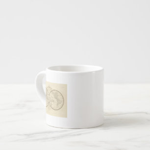 Taza De Espresso Mapa del atlas del mundo
