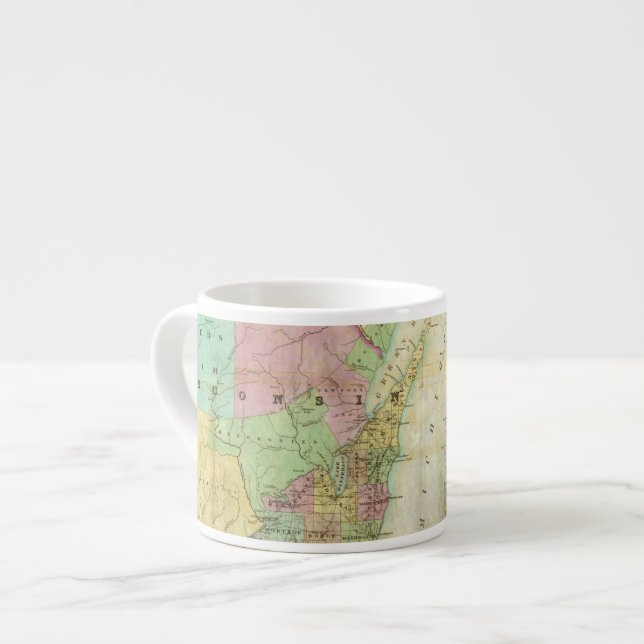 Taza De Espresso Mapa del estado de Michigan (Izquierda)