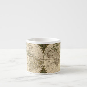 Taza De Espresso Mapa del mundo 1660 de la antigüedad de Frederick