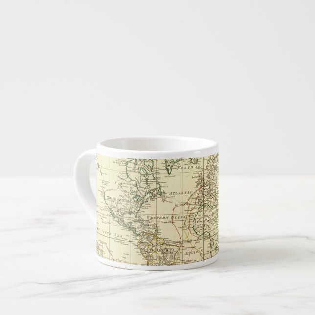 Taza De Espresso Mapa del mundo 5 (Izquierda)