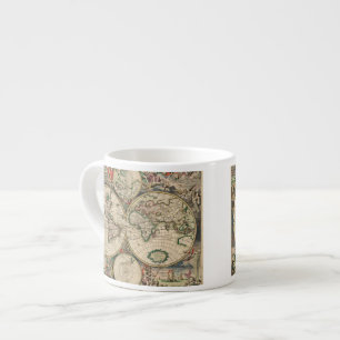 Taza De Espresso Mapa del mundo antiguo