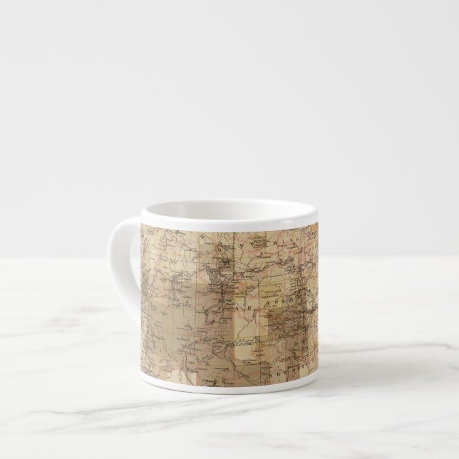 Taza De Espresso Mapa del progreso 1878 de las encuestas sobre (Izquierda)
