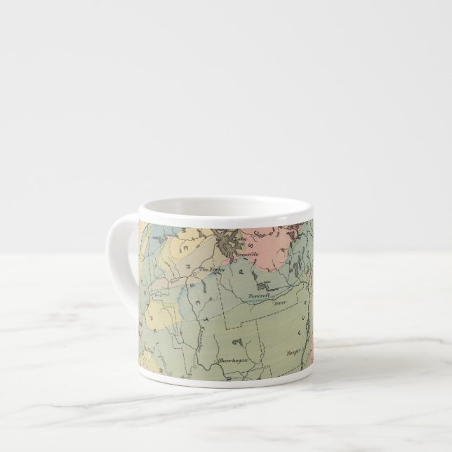 Taza De Espresso Mapa geológico de Maine (Izquierda)