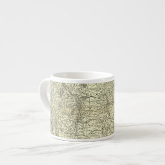 Taza De Espresso Mapa Ohio y ferrocarril de Mississippi