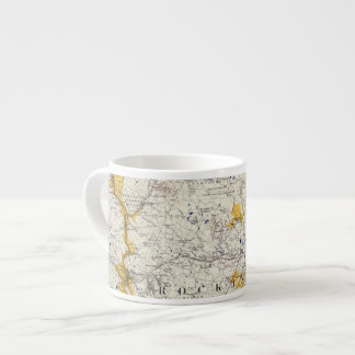 Taza De Espresso Mapa topográfico y glacial de New Hampshire