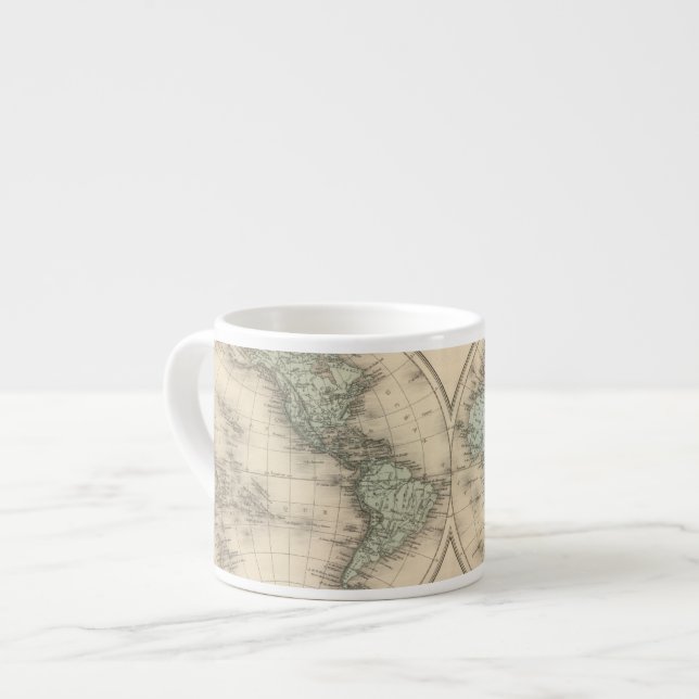Taza De Espresso Mapas del mundo (Izquierda)