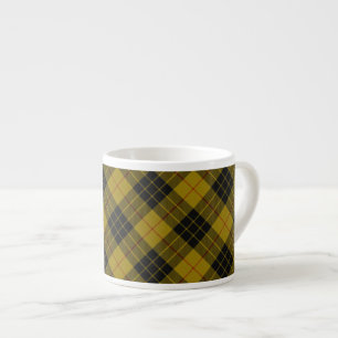 Taza De Espresso Maquillaje tartán amarillo chapa