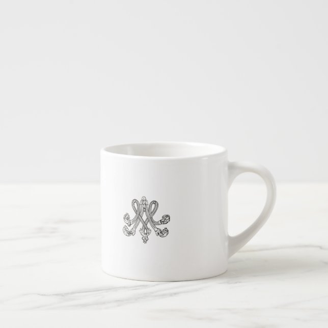 Taza De Espresso Marie Antoinette - Royal white angustia de mono (Derecha)